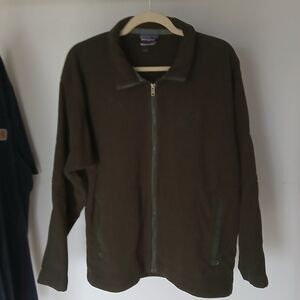Patagonia Synchilla Army Green Full Front Zipper Fleece Jacket Large